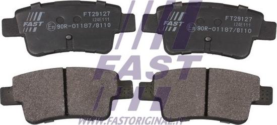 Fast FT29127 - Brake Pad Set, disc brake autospares.lv