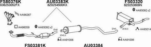 Faurecia AA96070 - Gasket, exhaust pipe autospares.lv