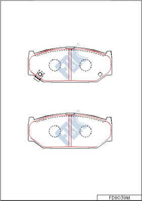 FBK FD9039M - Brake Pad Set, disc brake autospares.lv