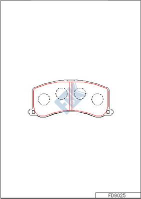 FBK FD9025 - Brake Pad Set, disc brake autospares.lv