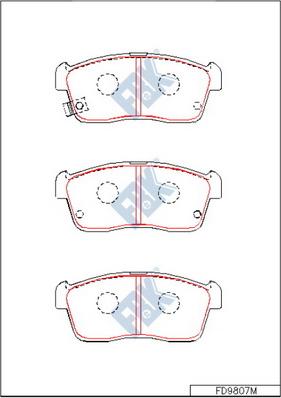 FBK FD9807M - Brake Pad Set, disc brake autospares.lv