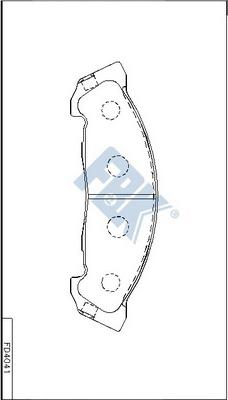 FBK FD4041 - Brake Pad Set, disc brake autospares.lv