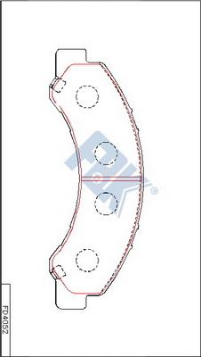 FBK FD4052 - Brake Pad Set, disc brake autospares.lv