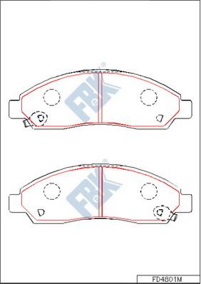 FBK FD4801M - Brake Pad Set, disc brake autospares.lv