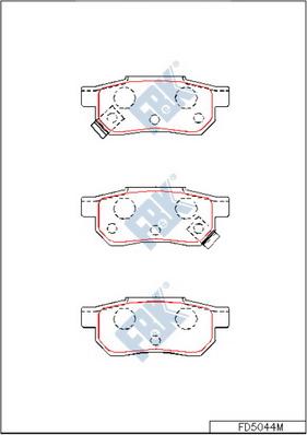 FBK FD5044M - Brake Pad Set, disc brake autospares.lv