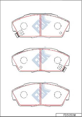 FBK FD5050M - Brake Pad Set, disc brake autospares.lv