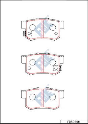 FBK FD5066M - Brake Pad Set, disc brake autospares.lv