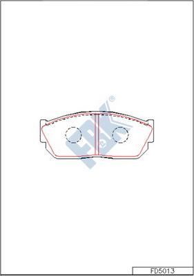 FBK FD5013 - Brake Pad Set, disc brake autospares.lv