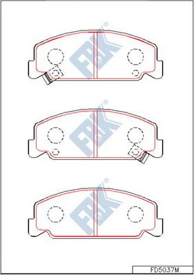 FBK FD5037M - Brake Pad Set, disc brake autospares.lv