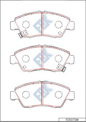 FBK FD5070M - Brake Pad Set, disc brake autospares.lv