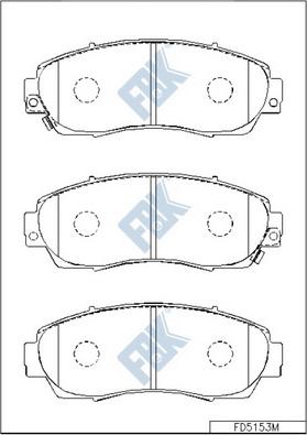 FBK FD5153M - Brake Pad Set, disc brake autospares.lv