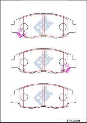 FBK FD5859M - Brake Pad Set, disc brake autospares.lv