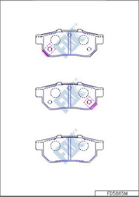 FBK FD5865M - Brake Pad Set, disc brake autospares.lv