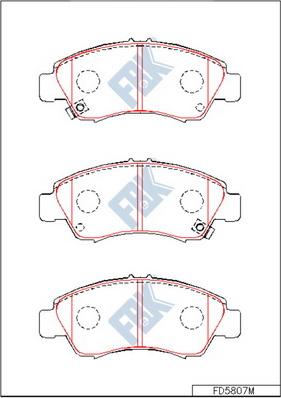 FBK FD5807M - Brake Pad Set, disc brake autospares.lv