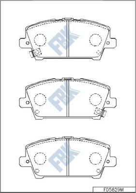 FBK FD5829M - Brake Pad Set, disc brake autospares.lv