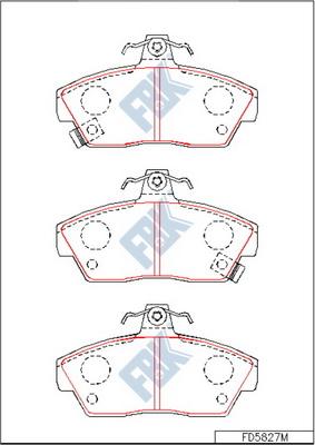 FBK FD5827M - Brake Pad Set, disc brake autospares.lv