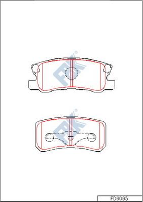 FBK FD6095 - Brake Pad Set, disc brake autospares.lv