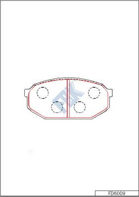 FBK FD6009 - Brake Pad Set, disc brake autospares.lv