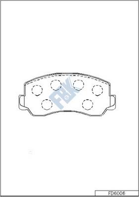 FBK FD6006 - Brake Pad Set, disc brake autospares.lv