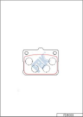 FBK FD6000 - Brake Pad Set, disc brake autospares.lv