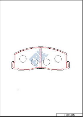 FBK FD6008 - Brake Pad Set, disc brake autospares.lv