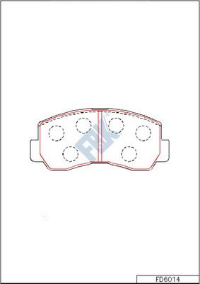 FBK FD6014 - Brake Pad Set, disc brake autospares.lv