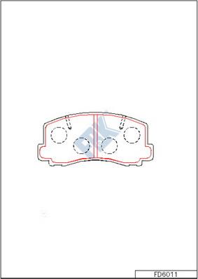 FBK FD6011 - Brake Pad Set, disc brake autospares.lv