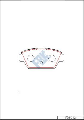 FBK FD6012 - Brake Pad Set, disc brake autospares.lv