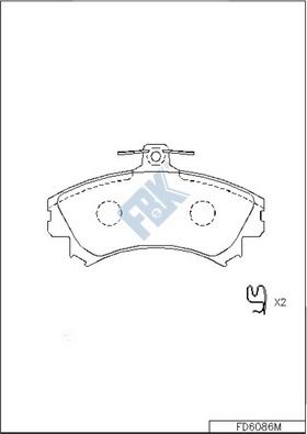 FBK FD6086M - Brake Pad Set, disc brake autospares.lv