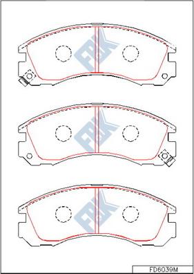 FBK FD6039M - Brake Pad Set, disc brake autospares.lv