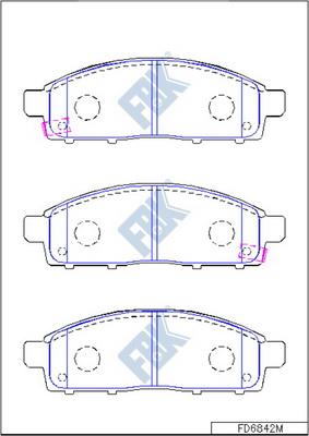 FBK FD6842M - Brake Pad Set, disc brake autospares.lv