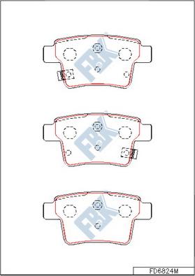 FBK FD6824M - Brake Pad Set, disc brake autospares.lv