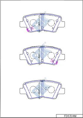 FBK FD6304M - Brake Pad Set, disc brake autospares.lv