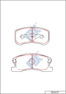 FBK FD0037 - Brake Pad Set, disc brake autospares.lv