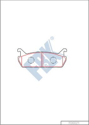 FBK FD0021 - Brake Pad Set, disc brake autospares.lv