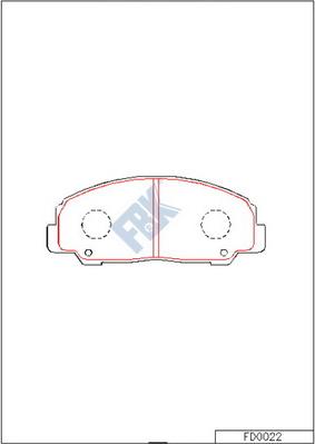 FBK FD0022 - Brake Pad Set, disc brake autospares.lv