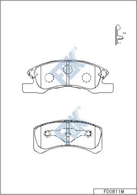 FBK FD0811M - Brake Pad Set, disc brake autospares.lv