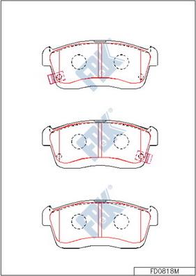 FBK FD0818M - Brake Pad Set, disc brake autospares.lv