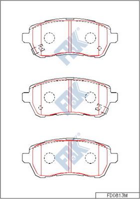 FBK FD0813M - Brake Pad Set, disc brake autospares.lv