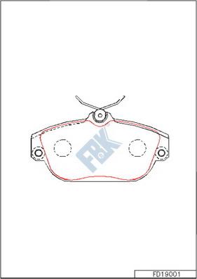 FBK FD19001 - Brake Pad Set, disc brake autospares.lv