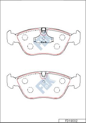 FBK FD19002 - Brake Pad Set, disc brake autospares.lv