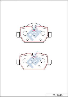 FBK FD14040 - Brake Pad Set, disc brake autospares.lv