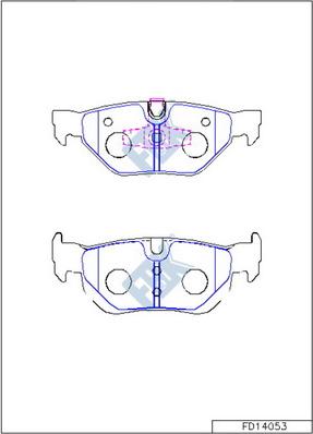 FBK FD14053 - Brake Pad Set, disc brake autospares.lv