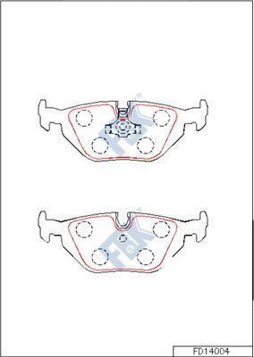 FBK FD14004 - Brake Pad Set, disc brake autospares.lv