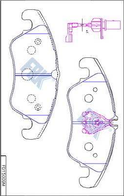 FBK FD15009M - Brake Pad Set, disc brake autospares.lv