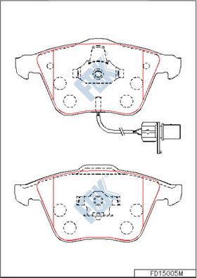 FBK FD15005M - Brake Pad Set, disc brake autospares.lv