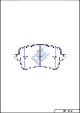 FBK FD15008 - Brake Pad Set, disc brake autospares.lv