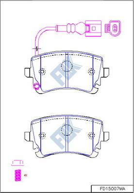 FBK FD15007MA - Brake Pad Set, disc brake autospares.lv