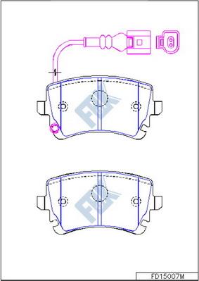 FBK FD15007M - Brake Pad Set, disc brake autospares.lv