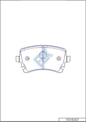 FBK FD15007 - Brake Pad Set, disc brake autospares.lv